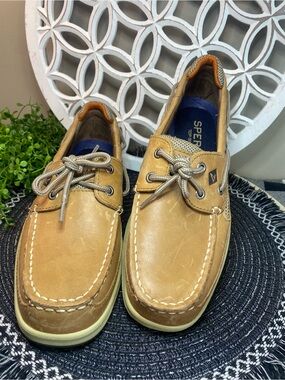 Sperry Men’s Brown Leather Boat Shoes Size 7